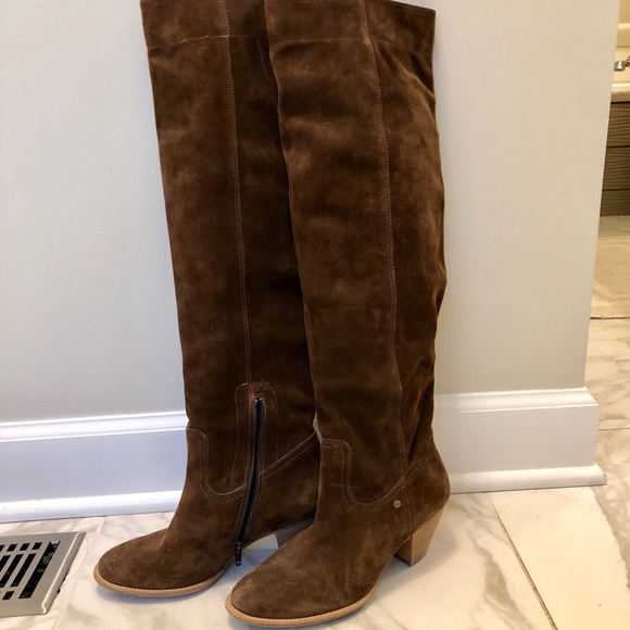 Paul Green Shoes - Paul Green Dazzle Brown Suede over the knee boot